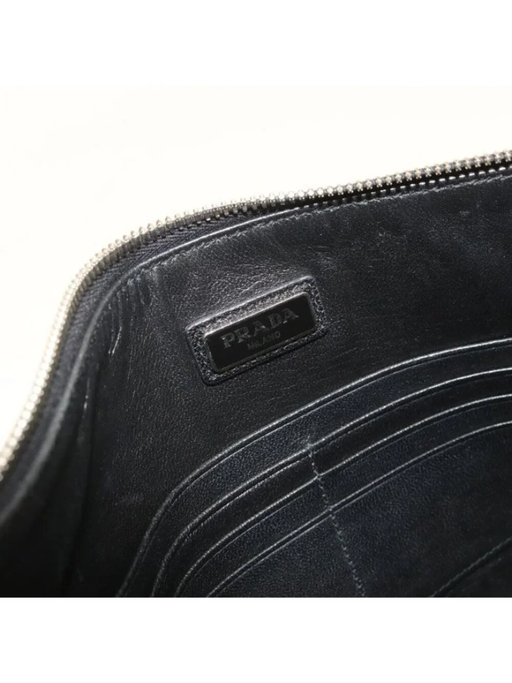 Prada Saffiano Leather Clutch Calfskin